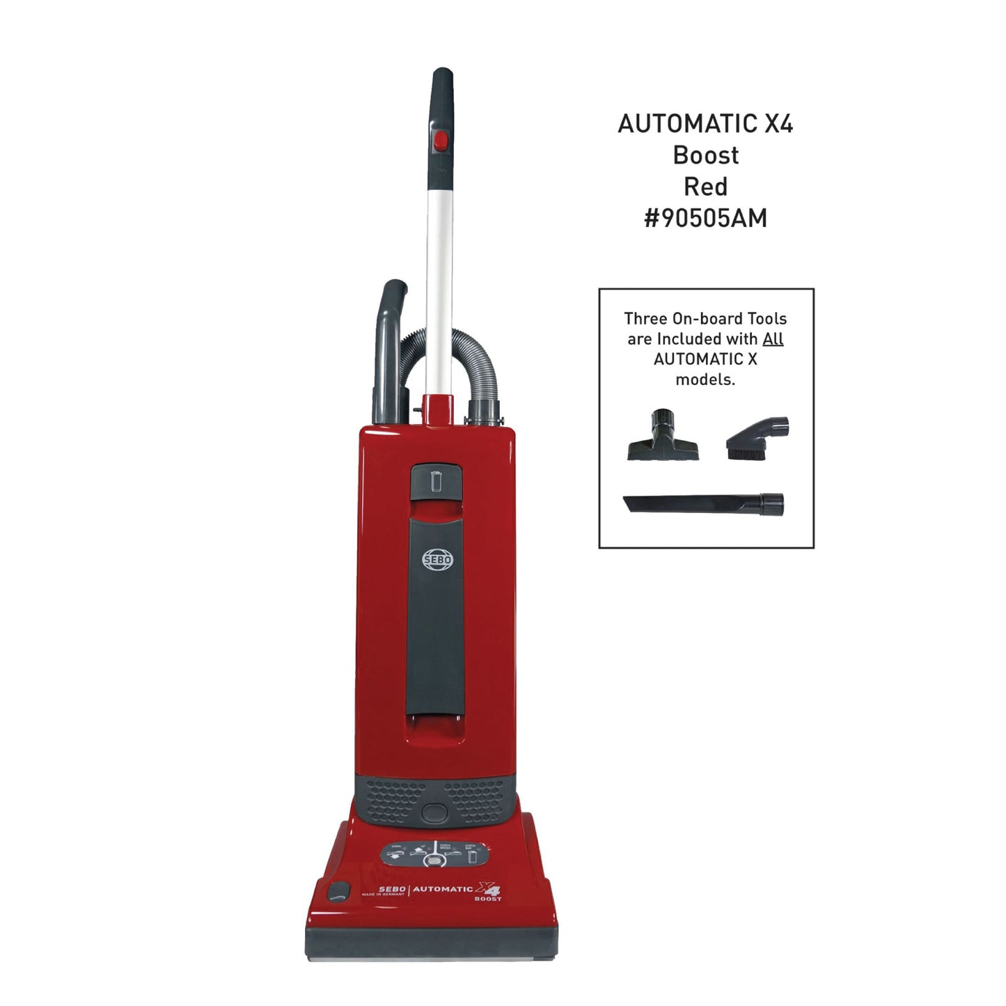 SEBO AUTOMATIC X4 Boost Upright Vacuum Cleaner Red